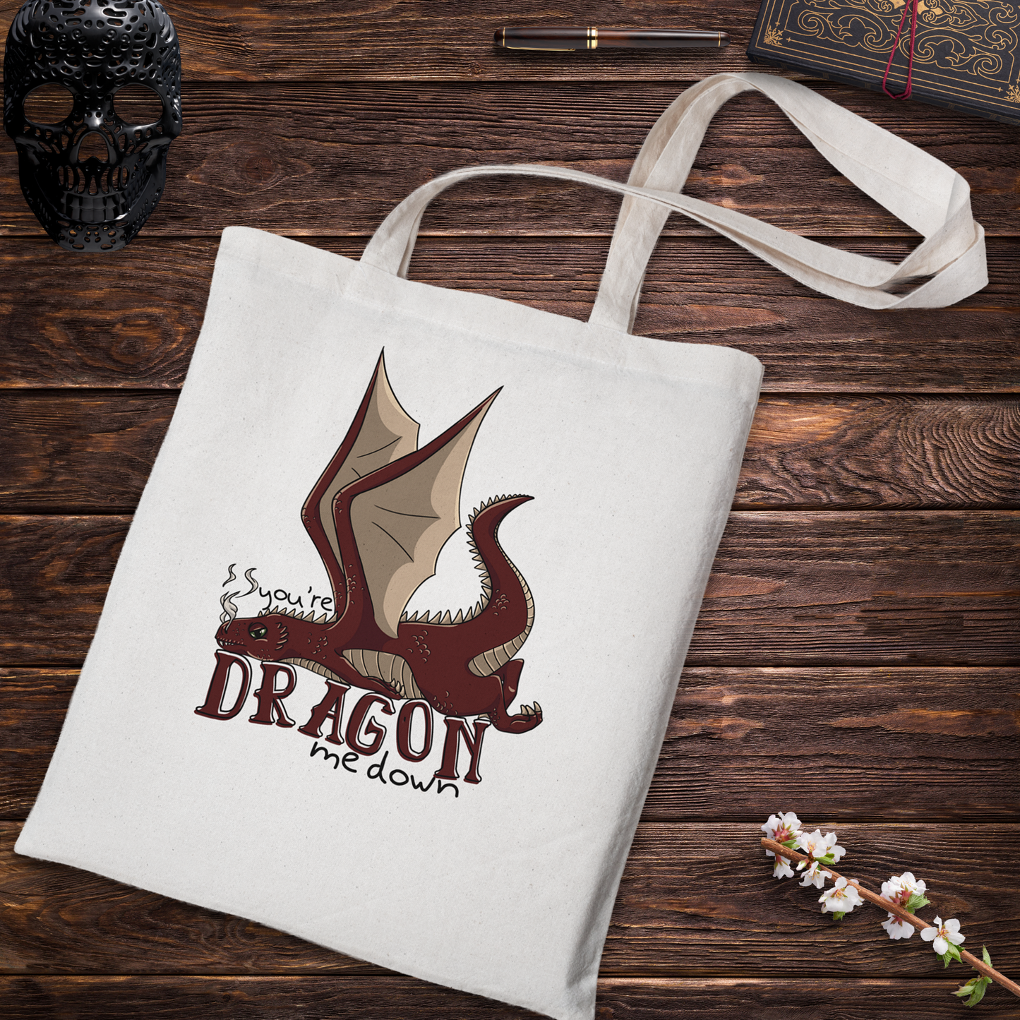 Dragon Me Down Tote Bag – Eco-Friendly Cotton, Large Capacity