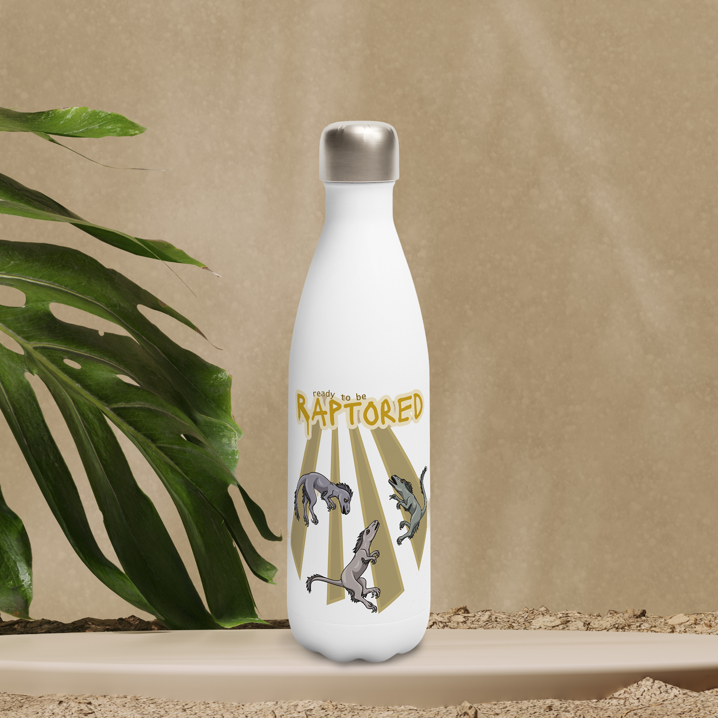 Rapturous Raptors Water Bottle - 17oz Stainless Steel with Raptor Design