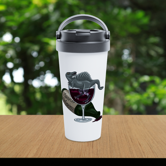 Spino Wino Travel Mug – 15oz Stainless Steel Spinosaurus Design