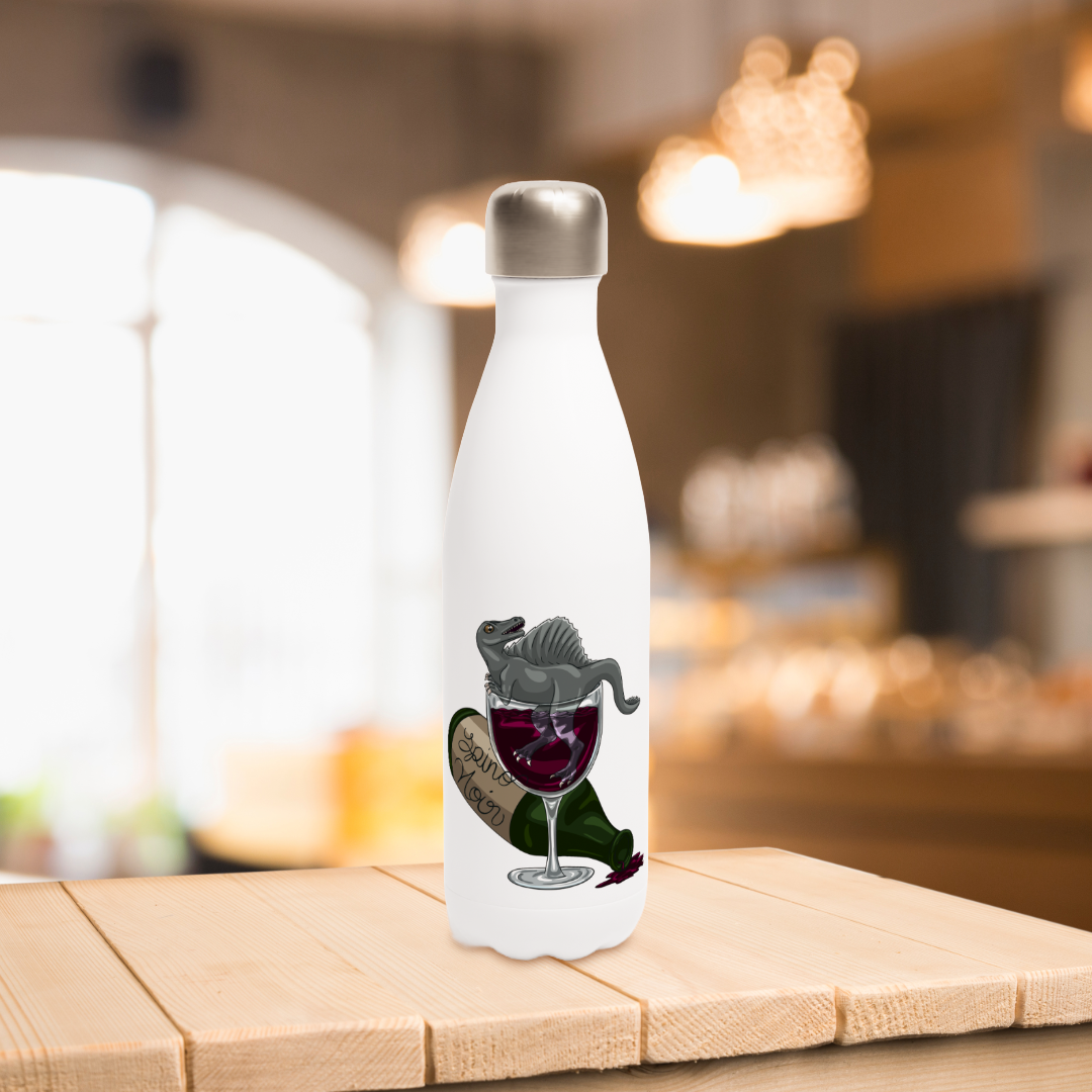 Spino Wino Water Bottle - 17oz Stainless Steel with Spinosaurus Design