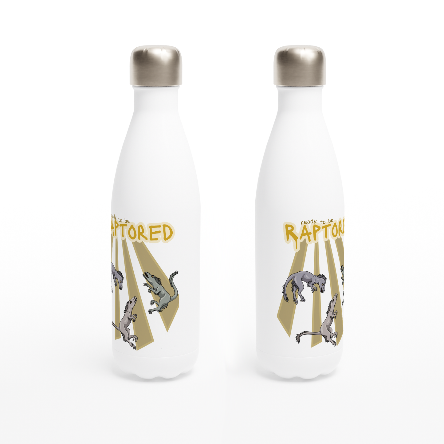 Rapturous Raptors Water Bottle - 17oz Stainless Steel with Raptor Design