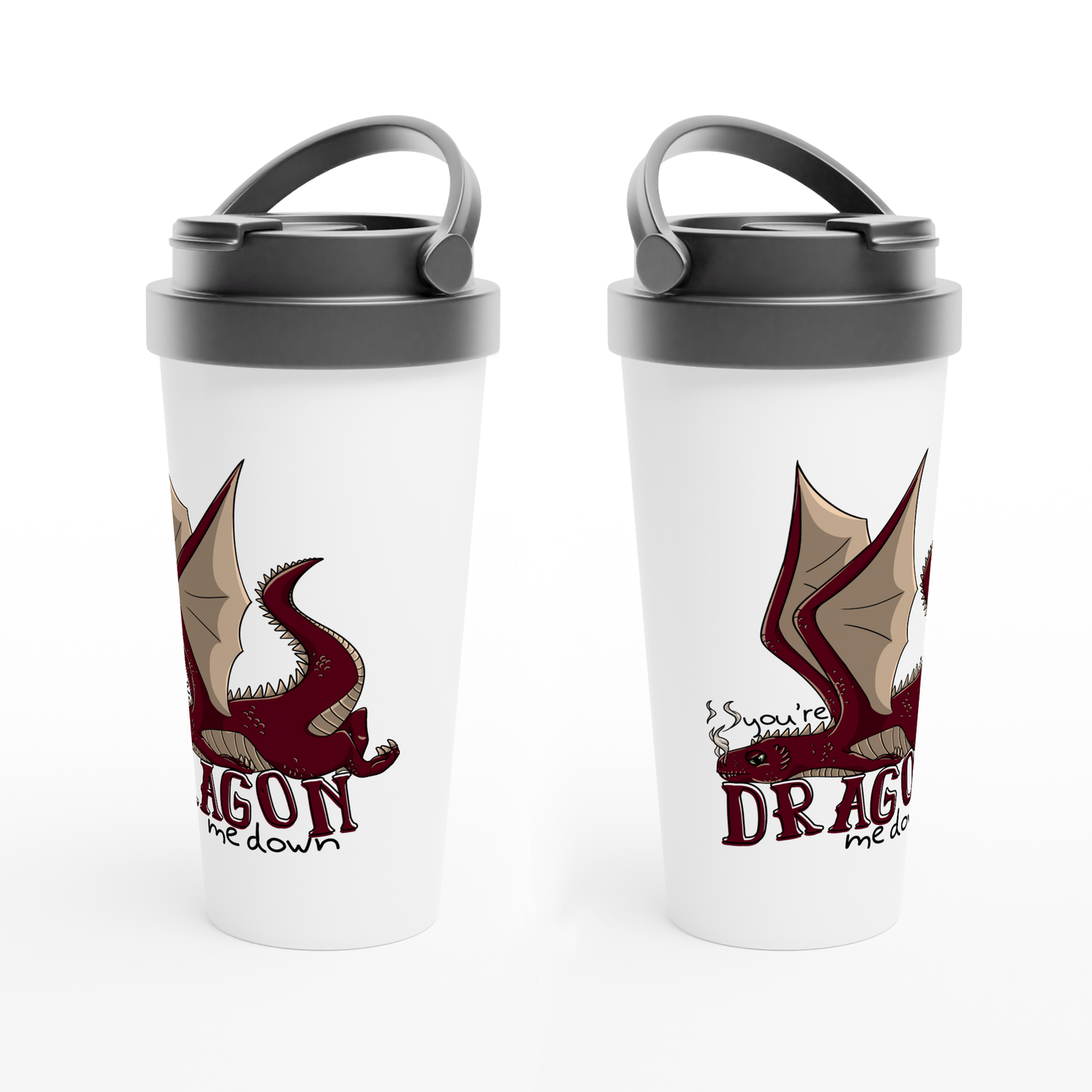 Dragon Me Down Travel Mug – 15oz Stainless Steel Dragon Design