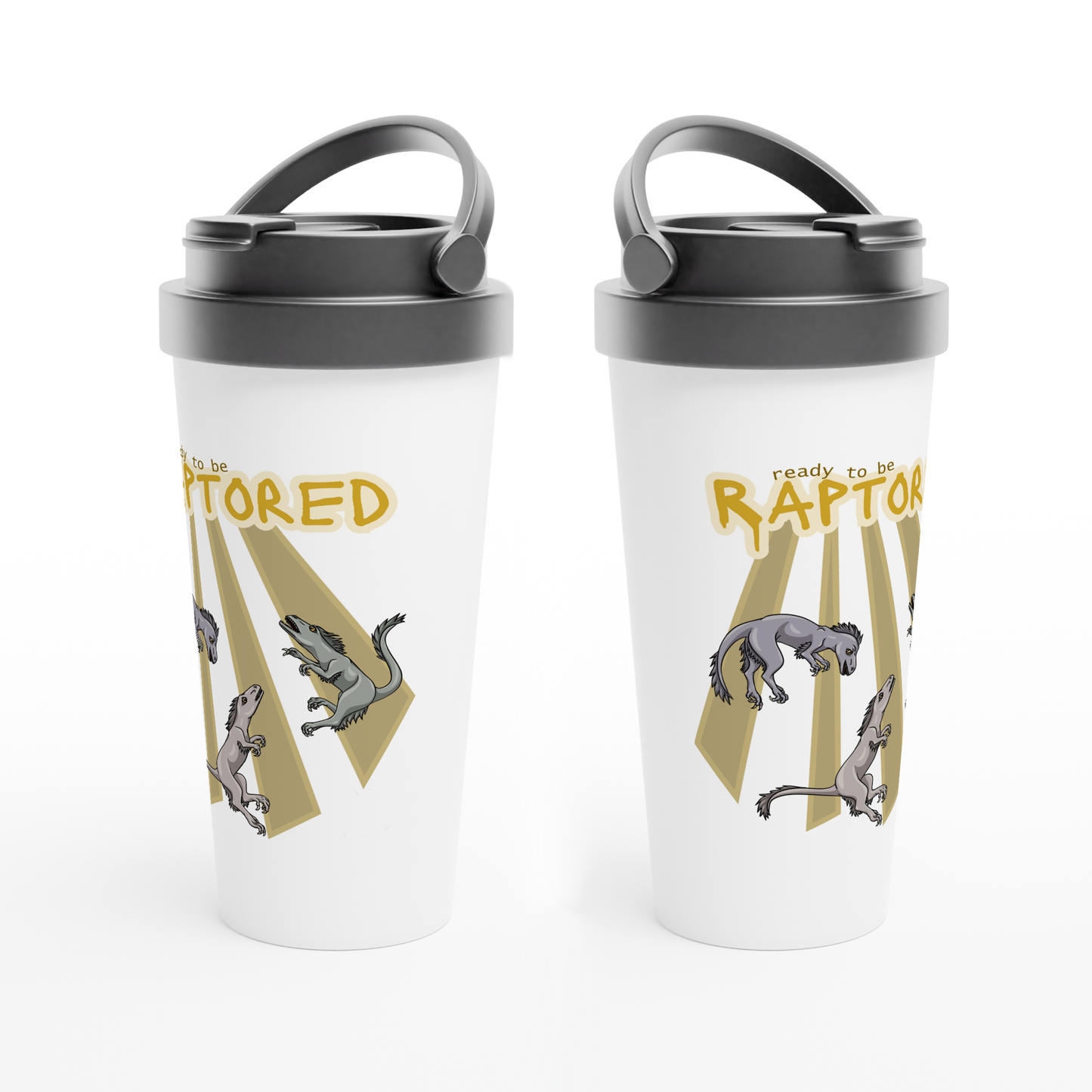 Rapturous Raptors Travel Mug – 15oz Stainless Steel Raptor Design