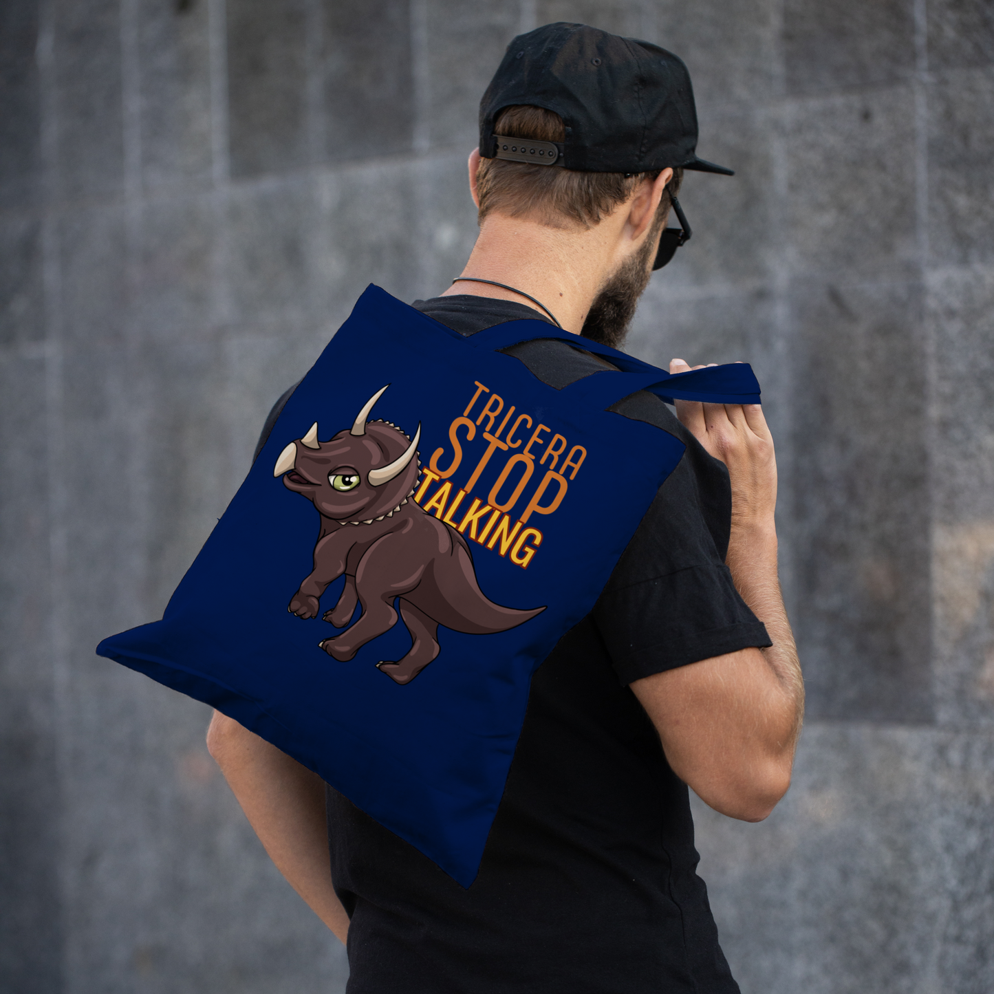 Tricera-Stop Talking Tote Bag – Eco-Friendly Cotton, Large Capacity