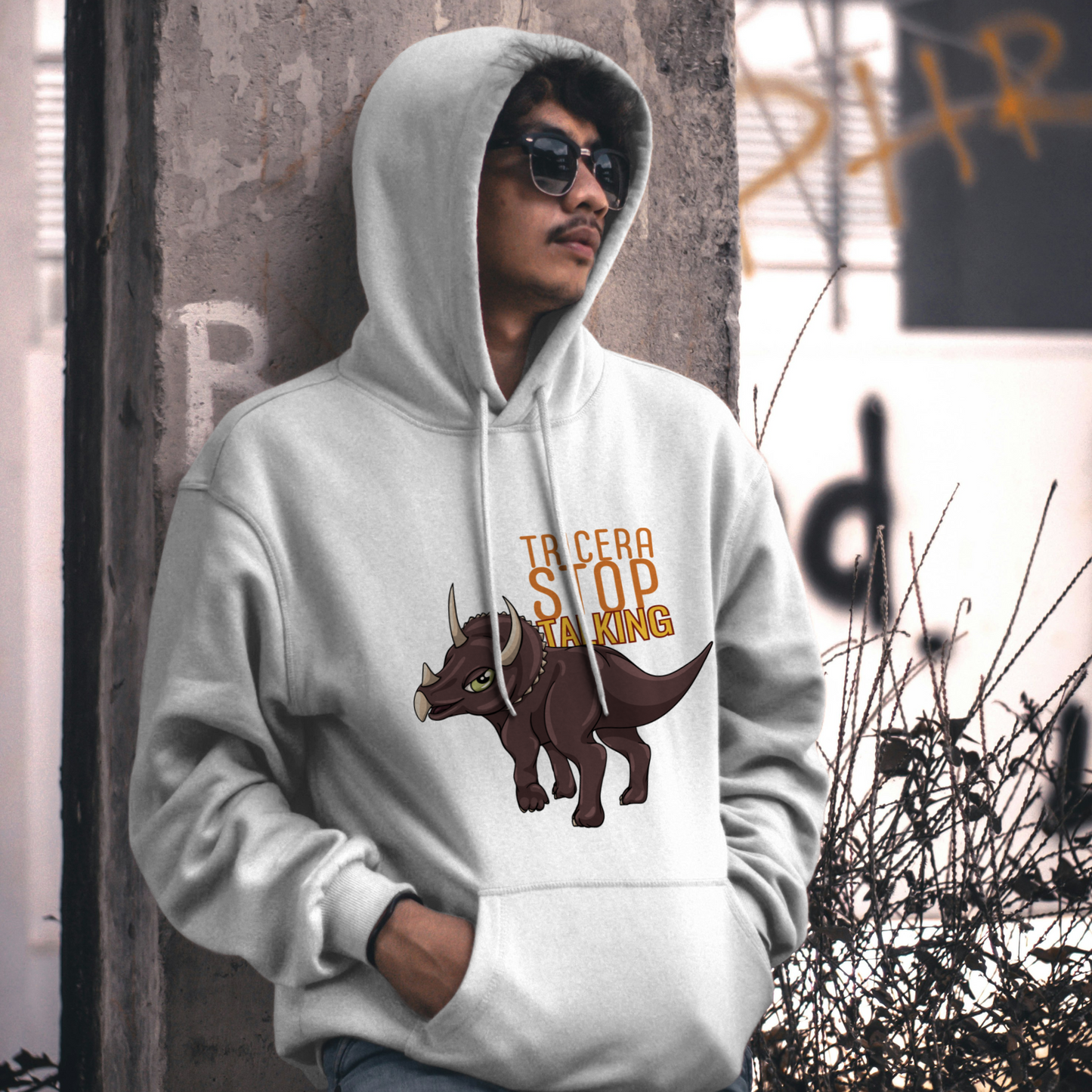 Tricera-Stop Talking Pullover Hoodie