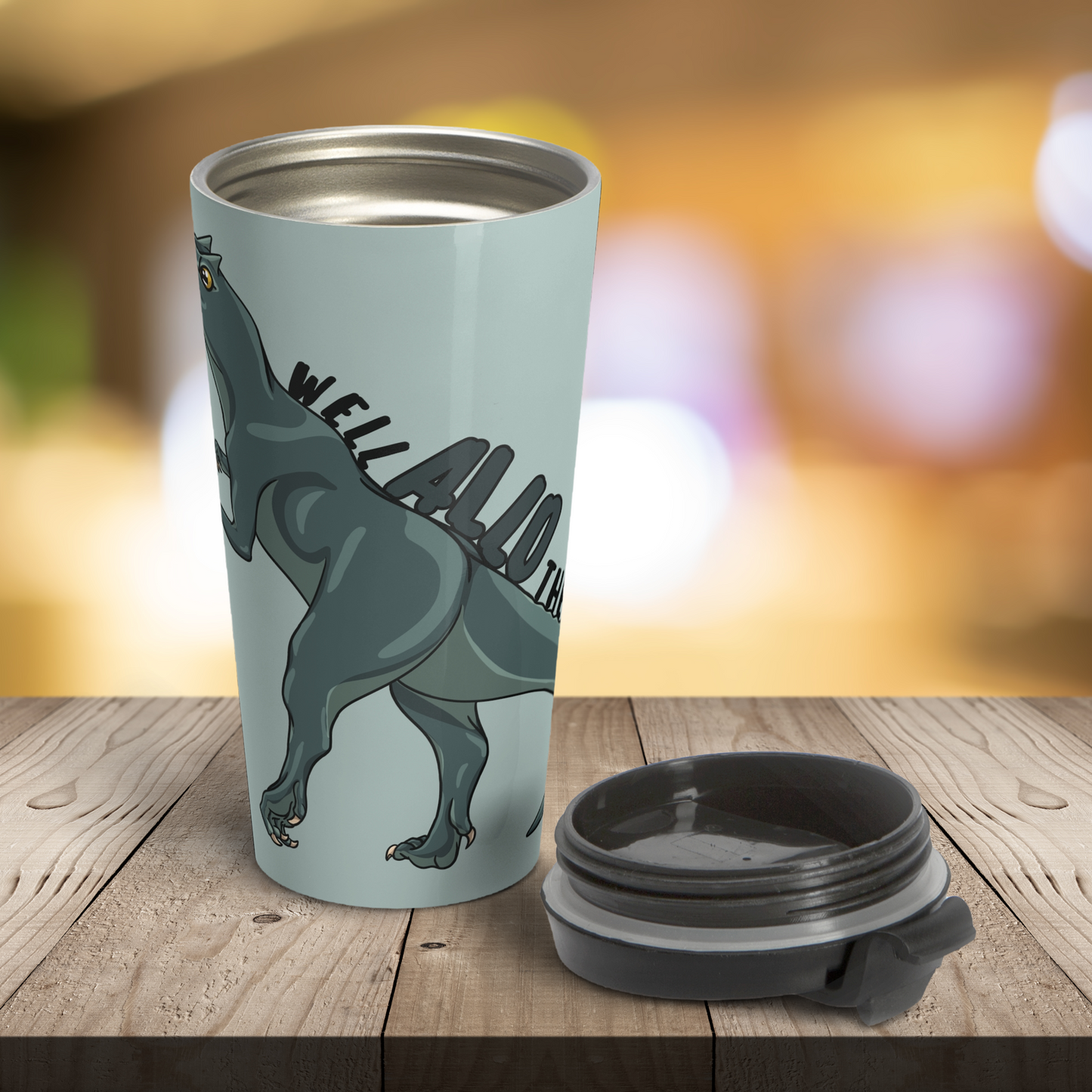 Well Allo There 15oz Insulated Stainless Steel Travel Mug