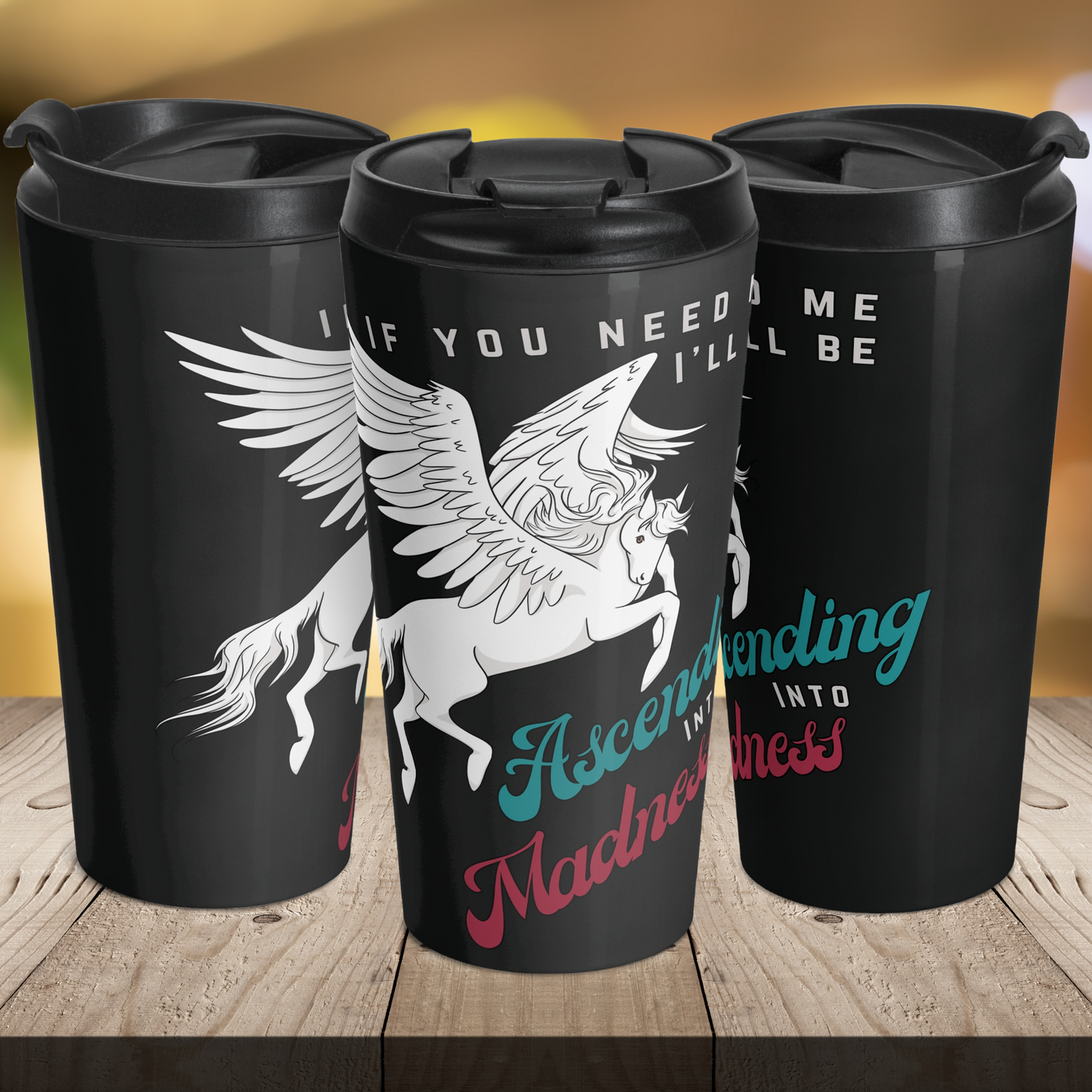 Ascending Into Madness 15oz Insulated Stainless Steel Travel Mug
