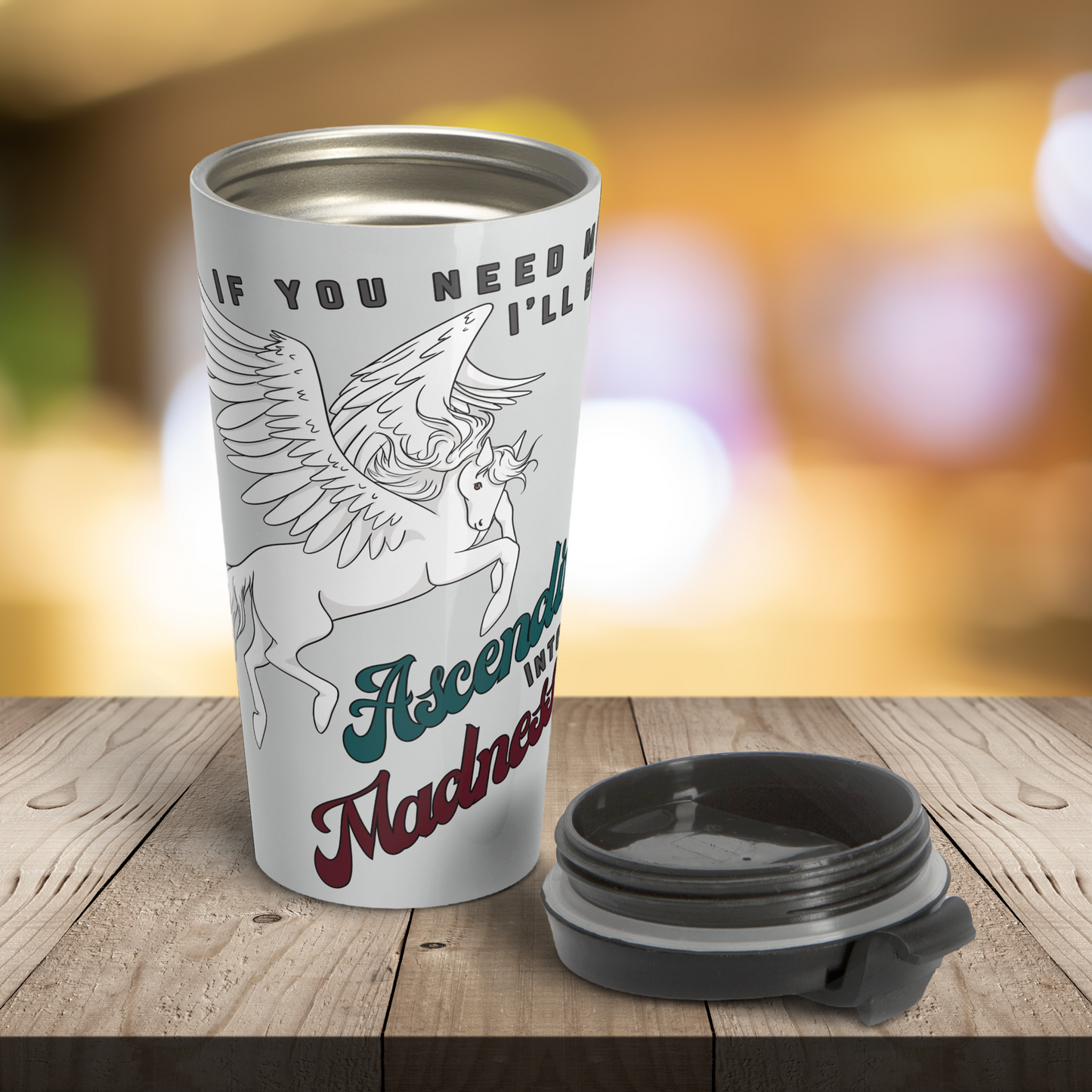 Ascending Into Madness 15oz Insulated Stainless Steel Travel Mug