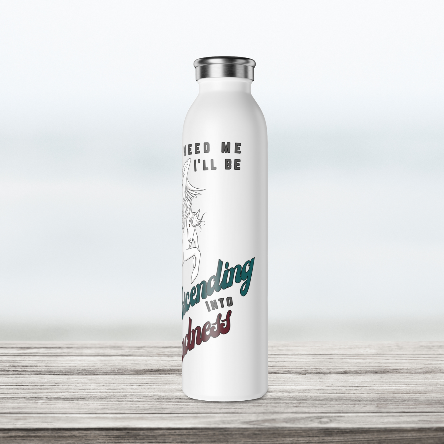 Ascending into Madness Slim Water Bottle
