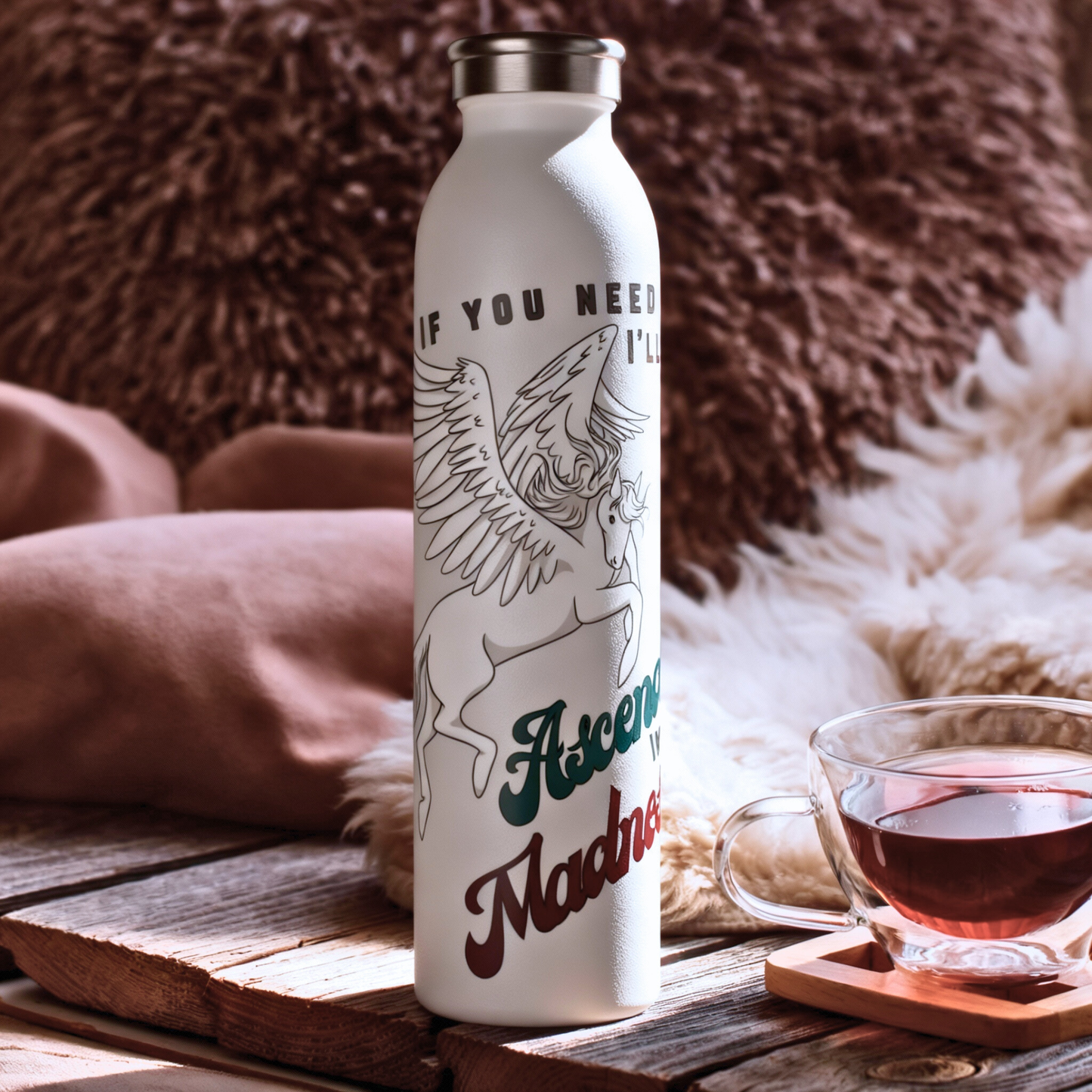 Ascending into Madness Slim Water Bottle