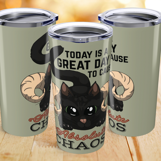 Chaos Cat 20oz Stainless Steel Tumbler