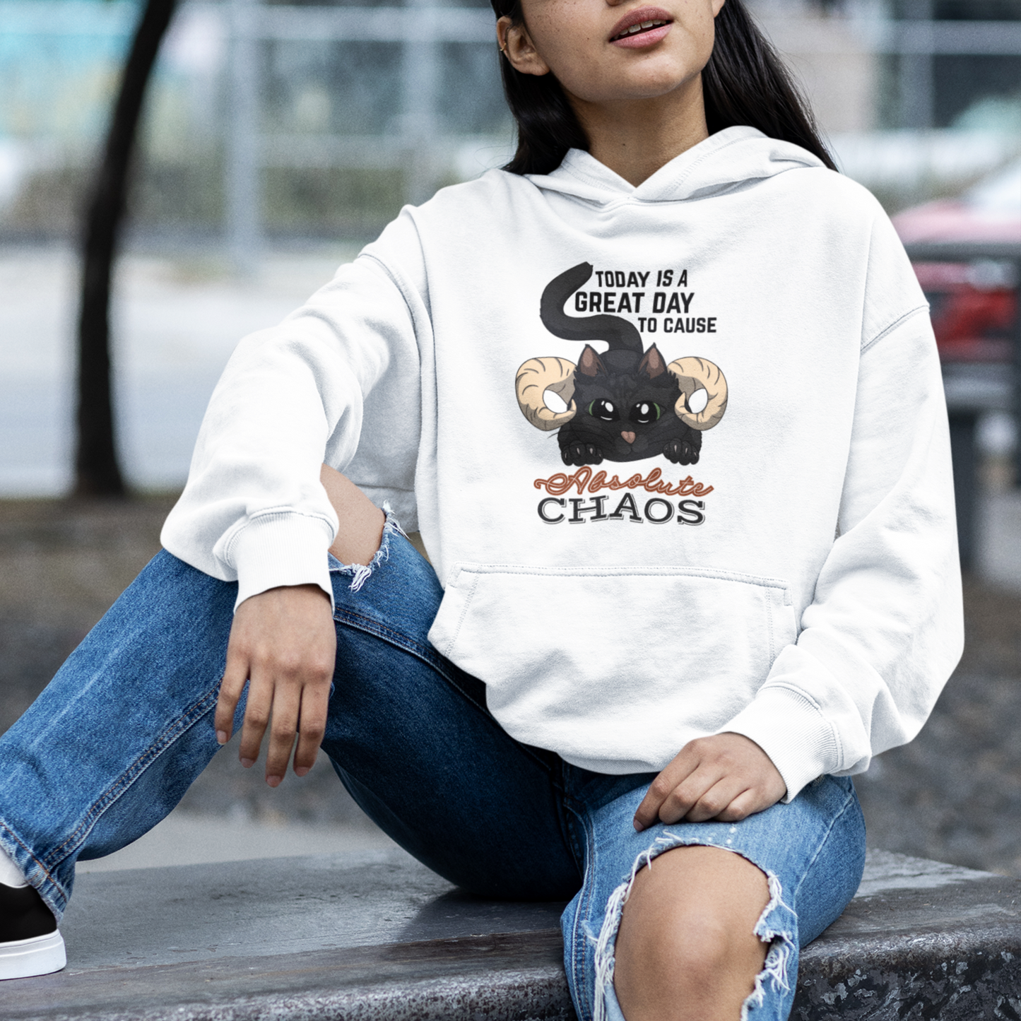 Chaos Cat Pullover Hoodie