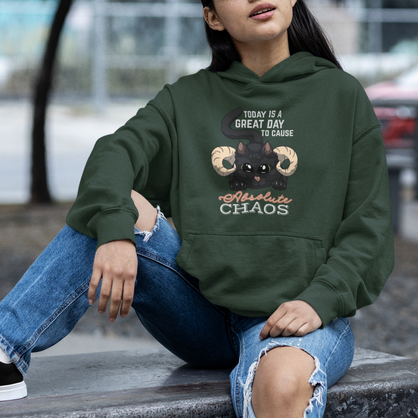 Chaos Cat Pullover Hoodie