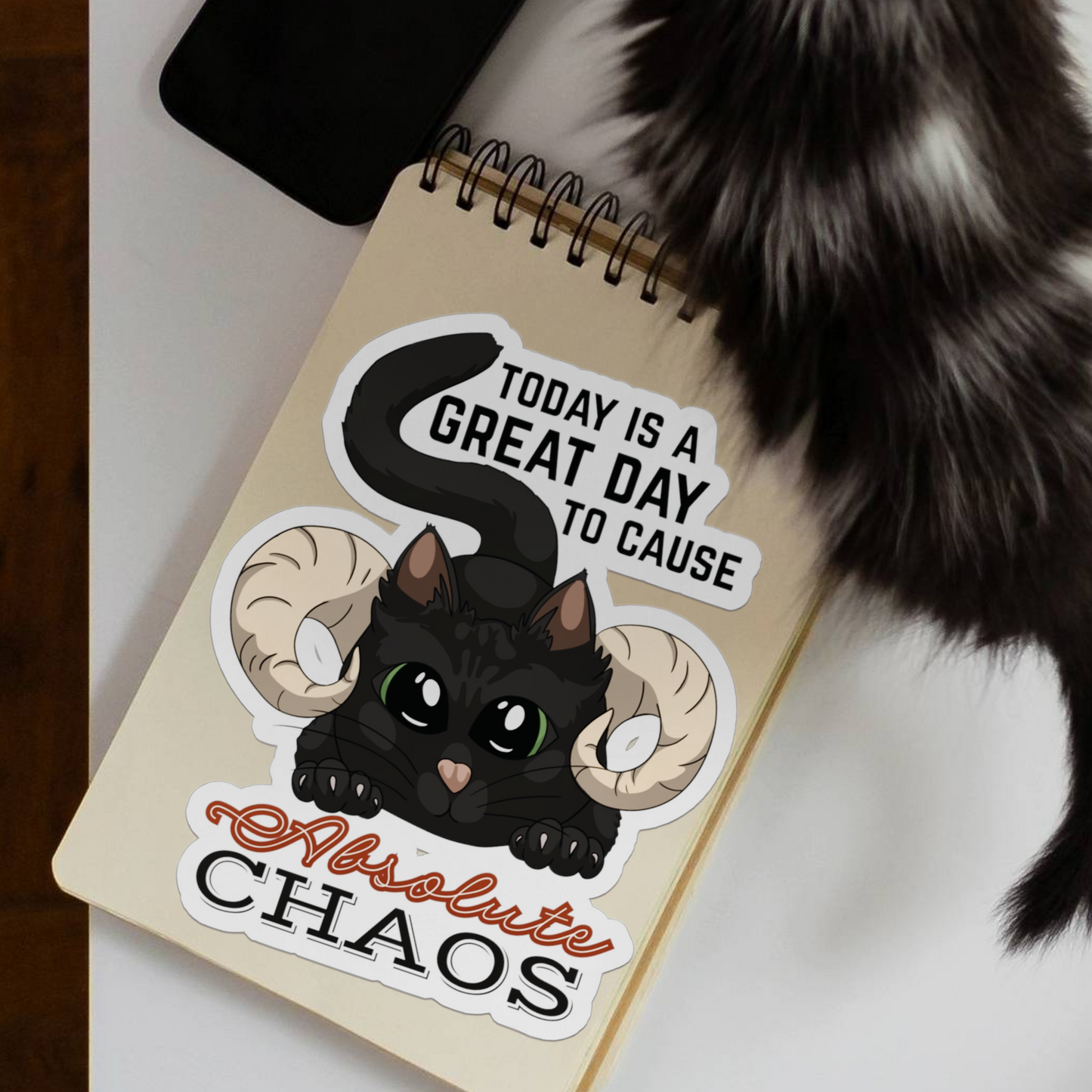 Chaos Cat Vinyl Sticker (4 sizes)