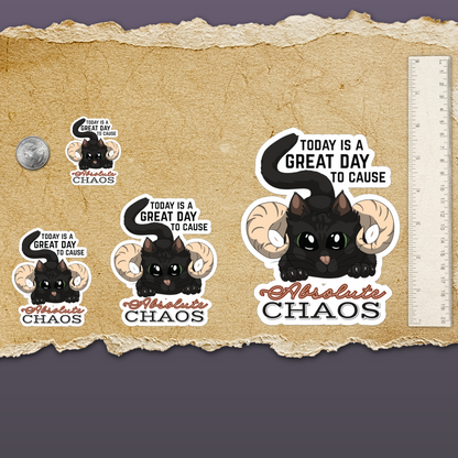 Chaos Cat Vinyl Sticker (4 sizes)
