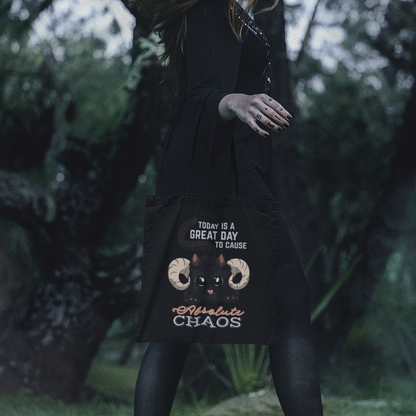 Chaos Cat Canvas Tote