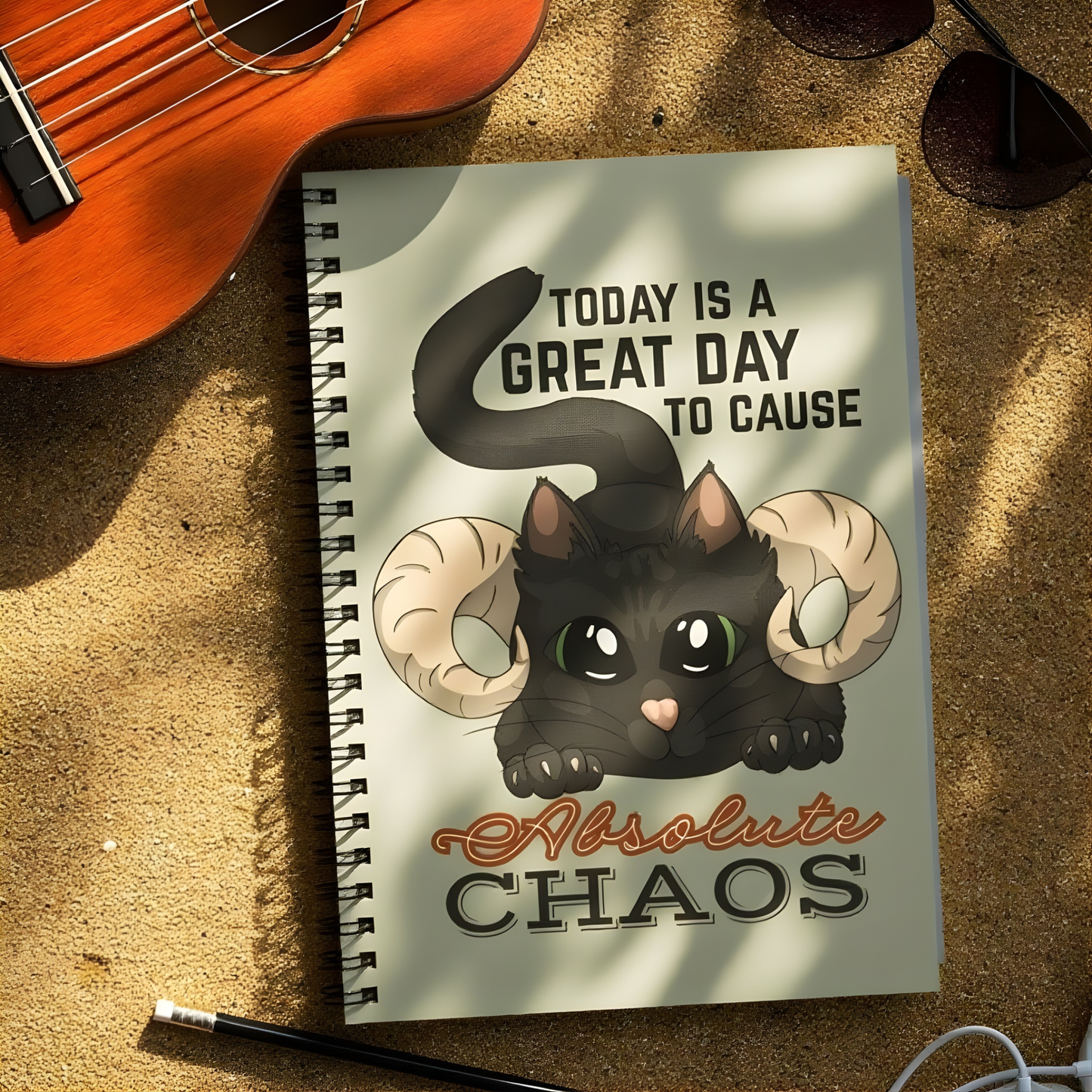 Chaos Cat 6x8 Spiral Notebook