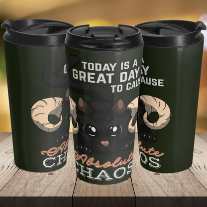 Chaos Cat 15oz Insulated Stainless Steel Travel Mug