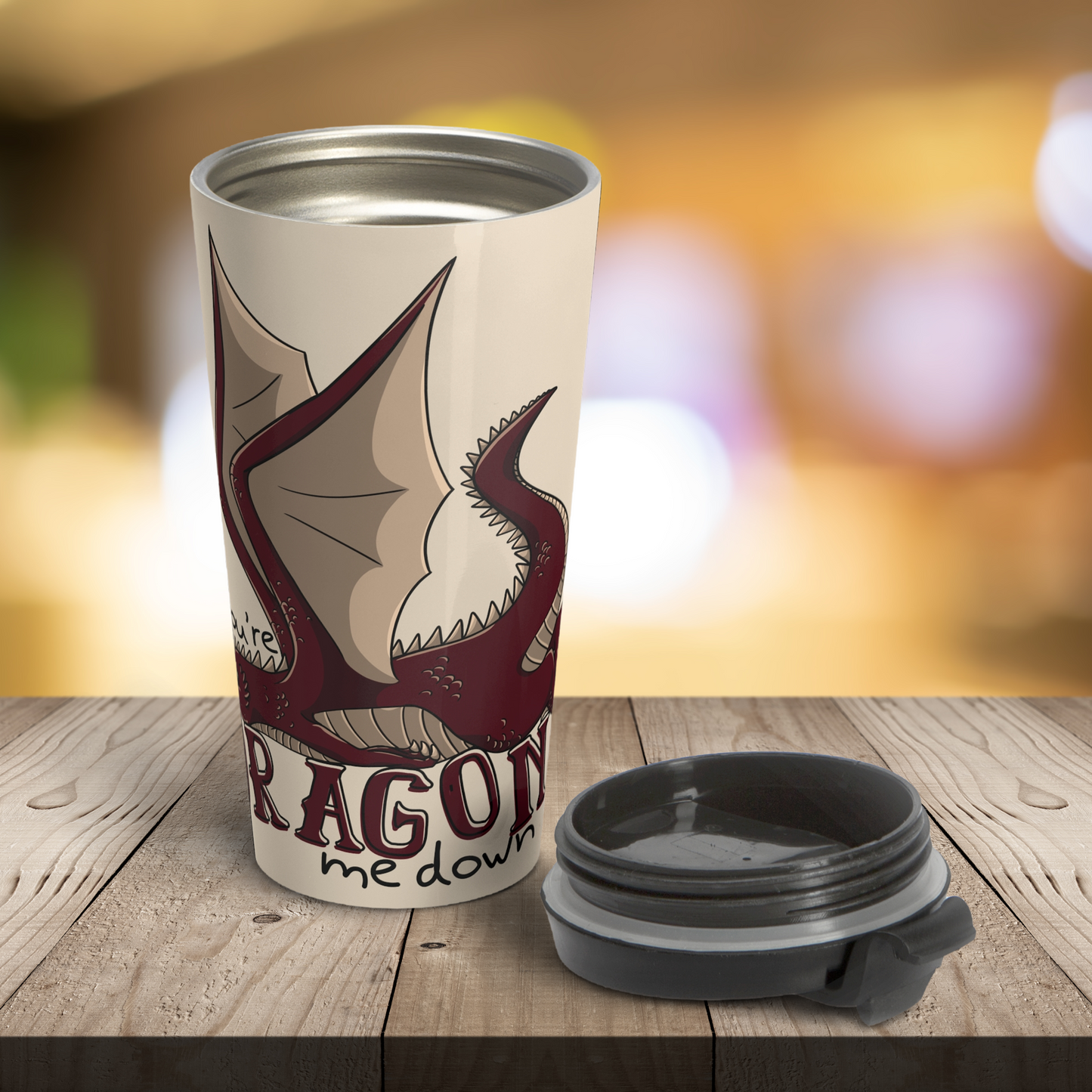 Dragon Me Down 15oz Insulated Stainless Steel Travel Mug