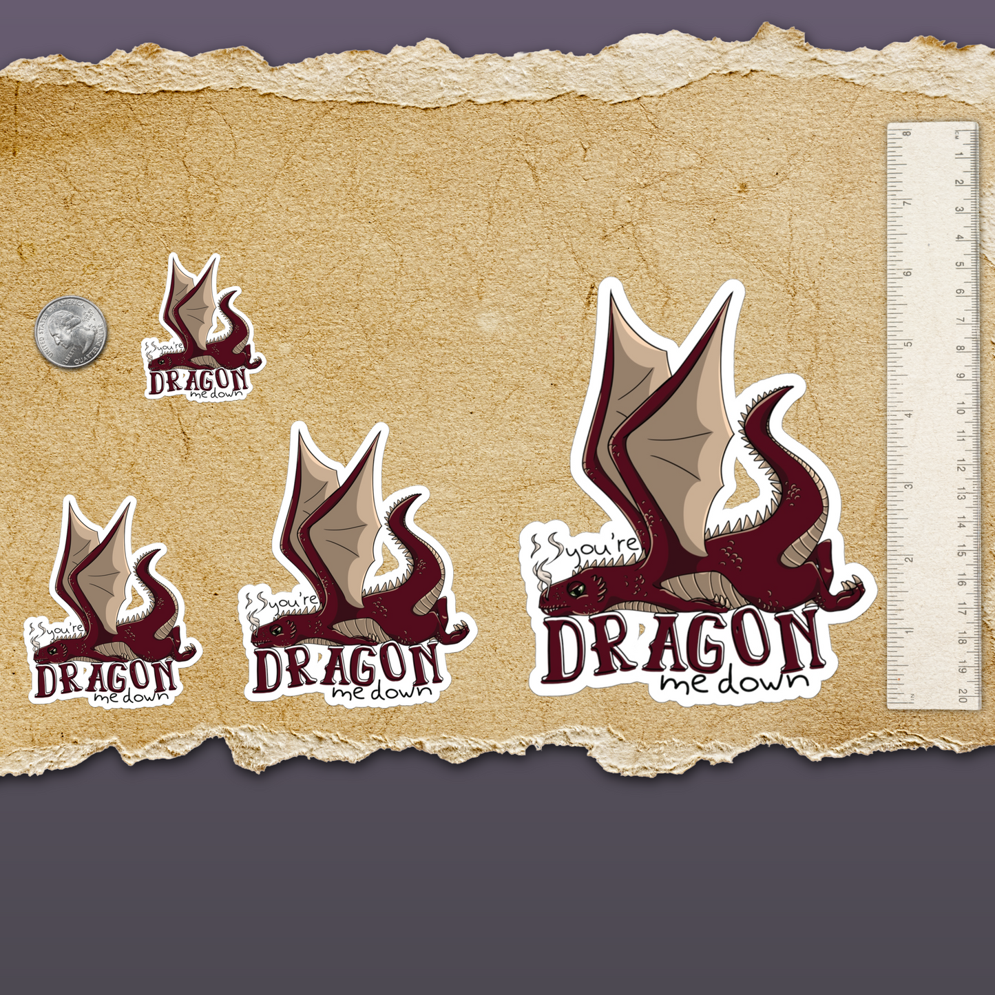 Dragon Me Down Vinyl Sticker (4 sizes)