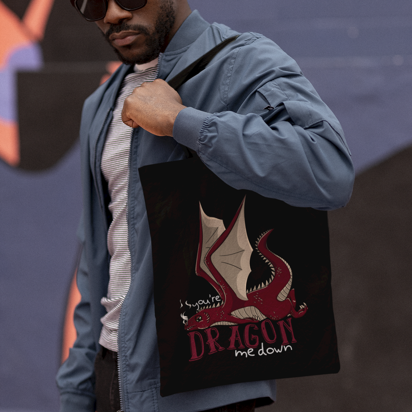 Dragon Me Down Canvas Tote