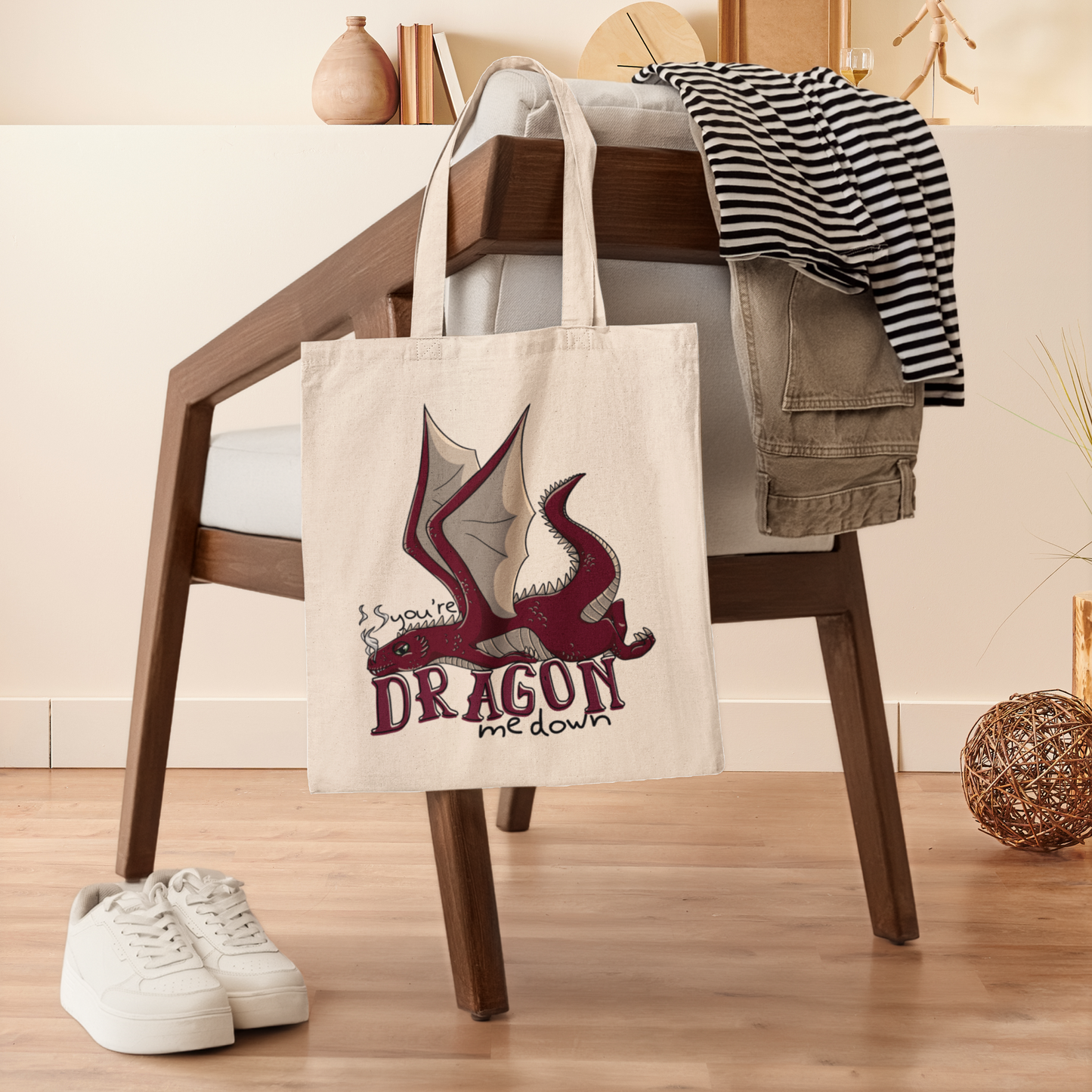 Dragon Me Down Canvas Tote
