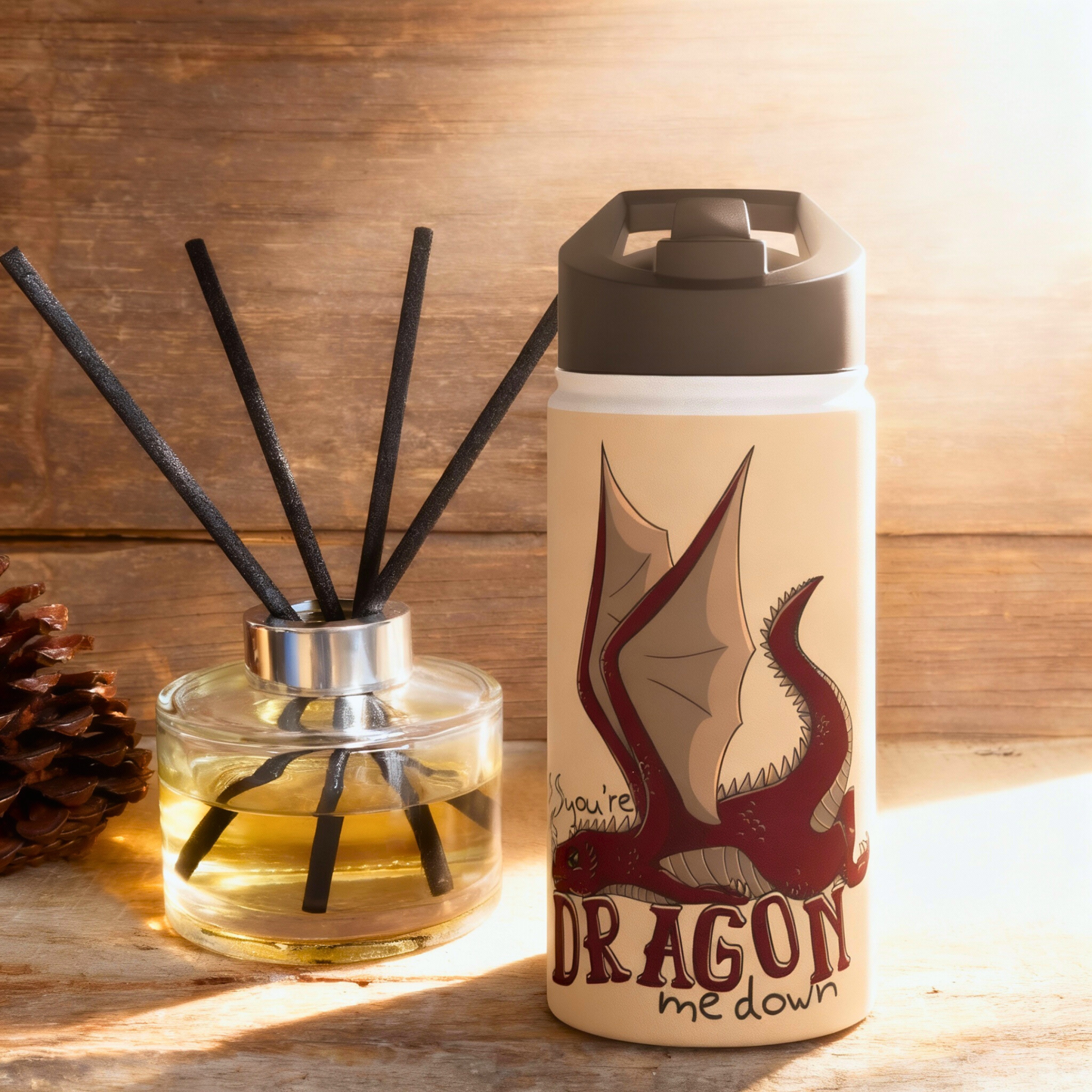 Dragon Me Down Stainless Steel Sip-Top Water Bottle