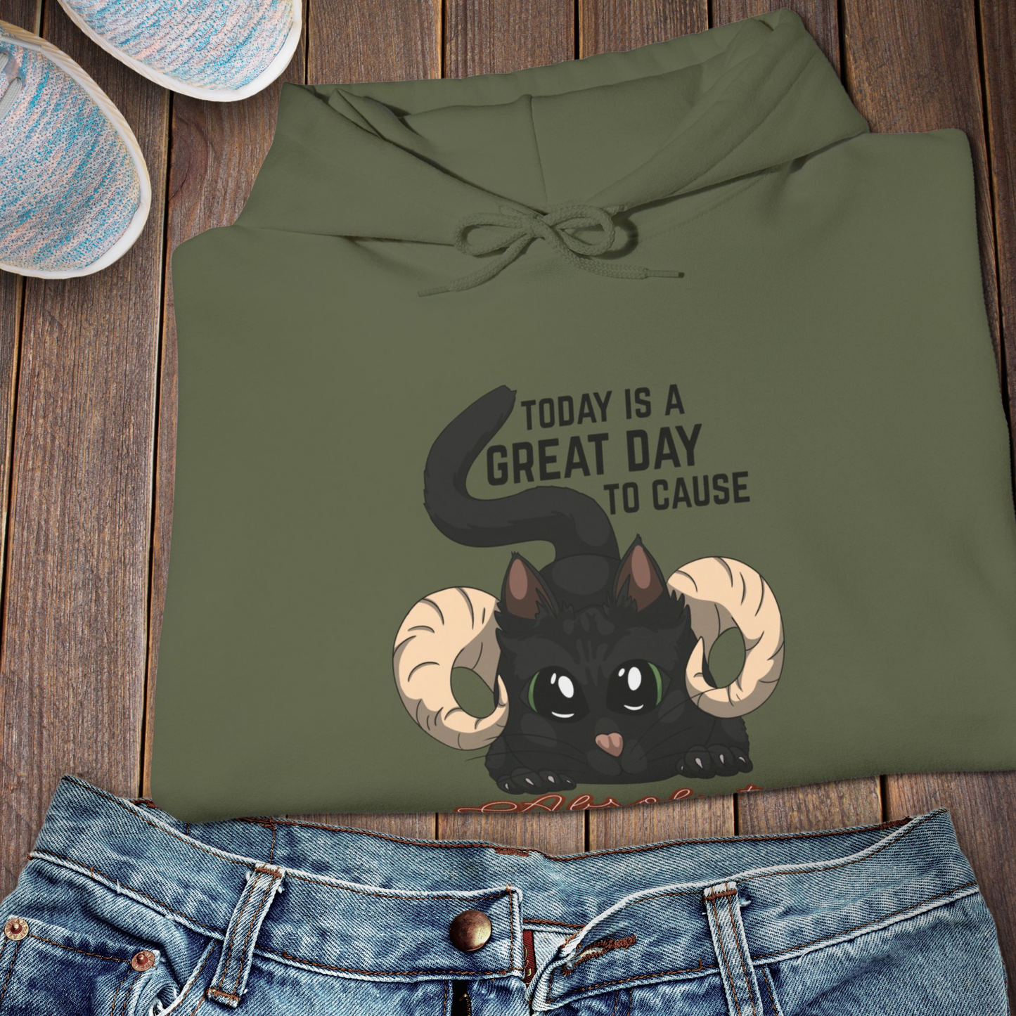 Chaos Cat Pullover Hoodie