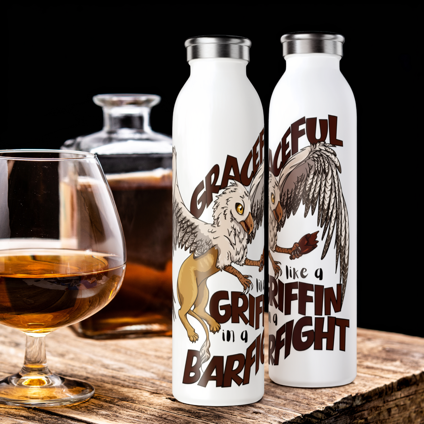 Graceless Griffin Slim Water Bottle