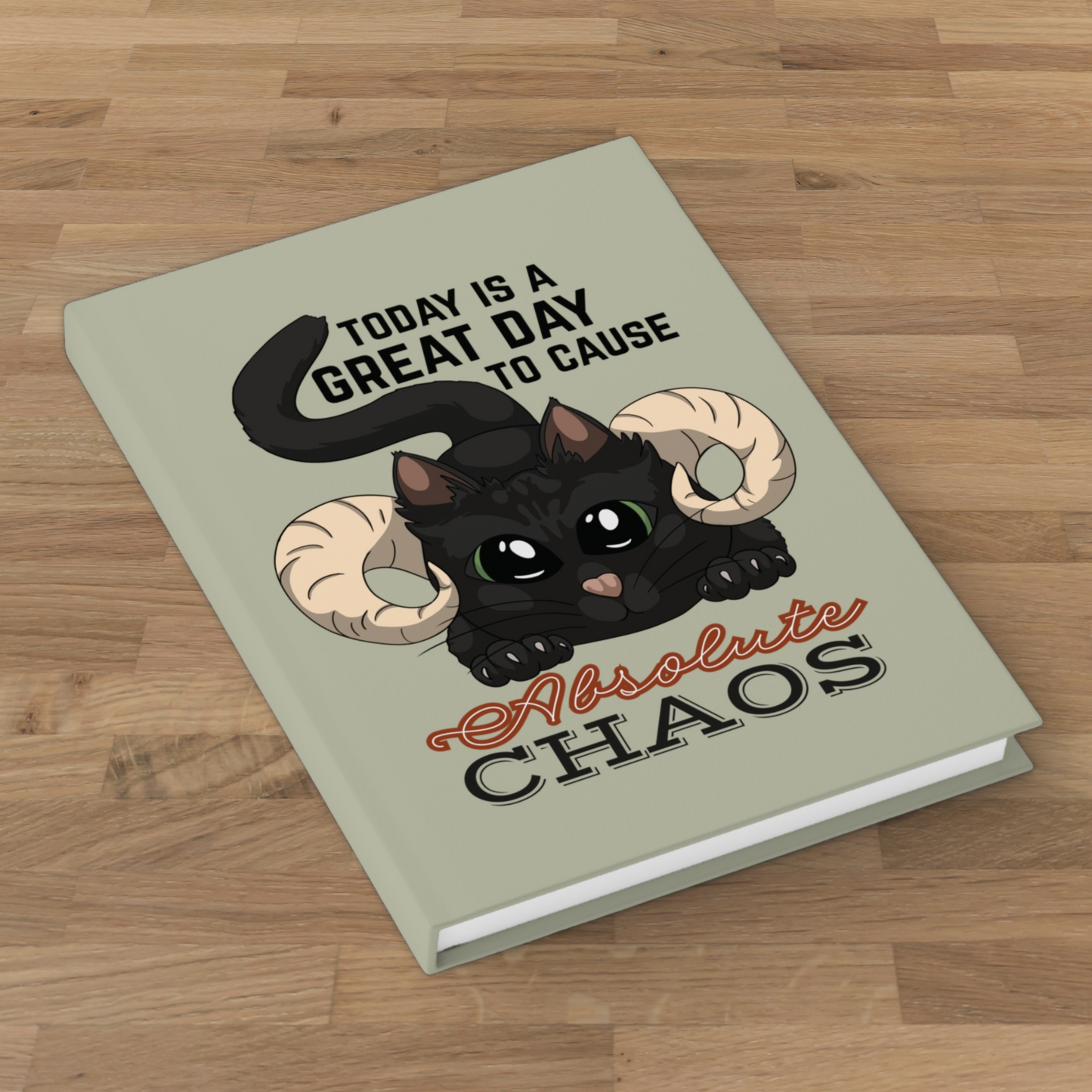 Chaos Cat Blank 5×7 Hardcover Journal