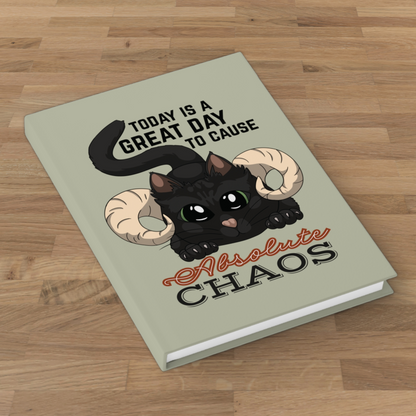 Chaos Cat Blank 5×7 Hardcover Journal