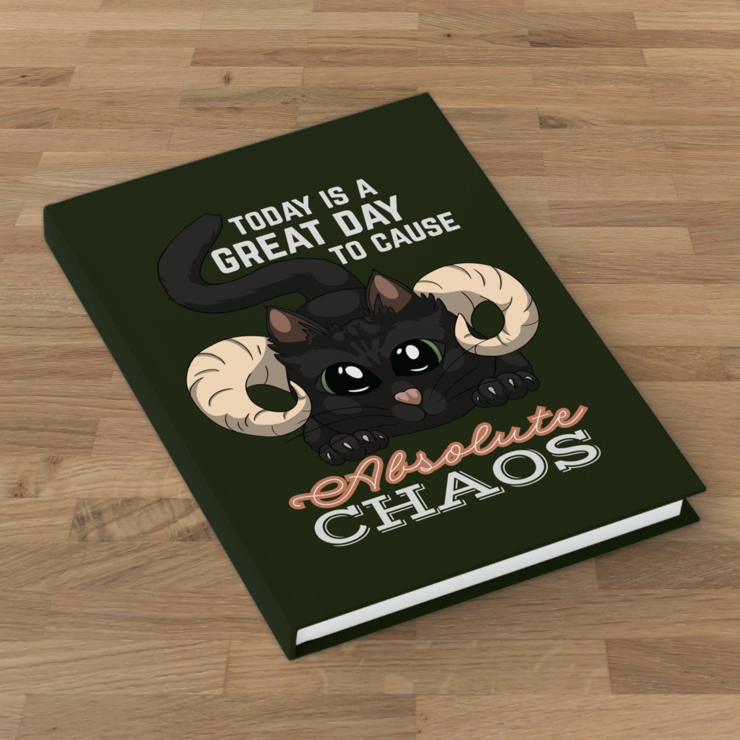 Chaos Cat Blank 5×7 Hardcover Journal