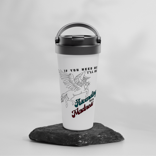 Ascending into Madness Travel Mug – 15oz Stainless Steel Pegasus Design