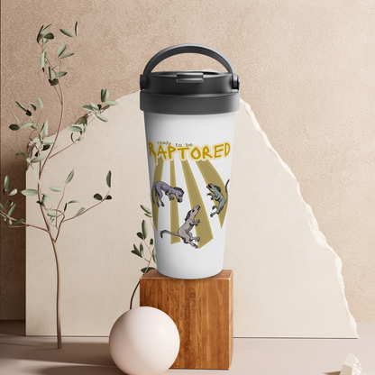 Rapturous Raptors Travel Mug – 15oz Stainless Steel Raptor Design