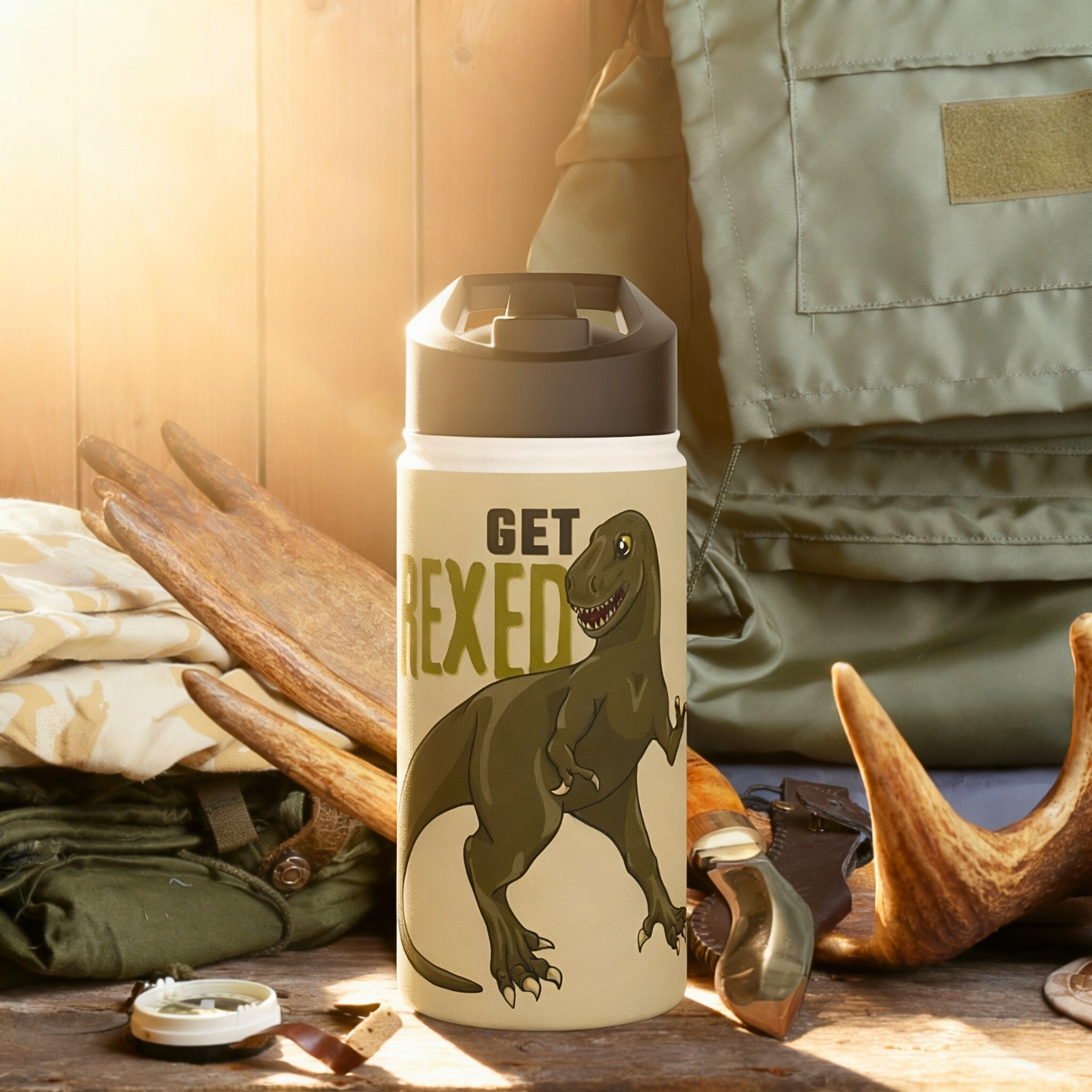 Get Rexed Stainless Steel Sip-Top Water Bottle