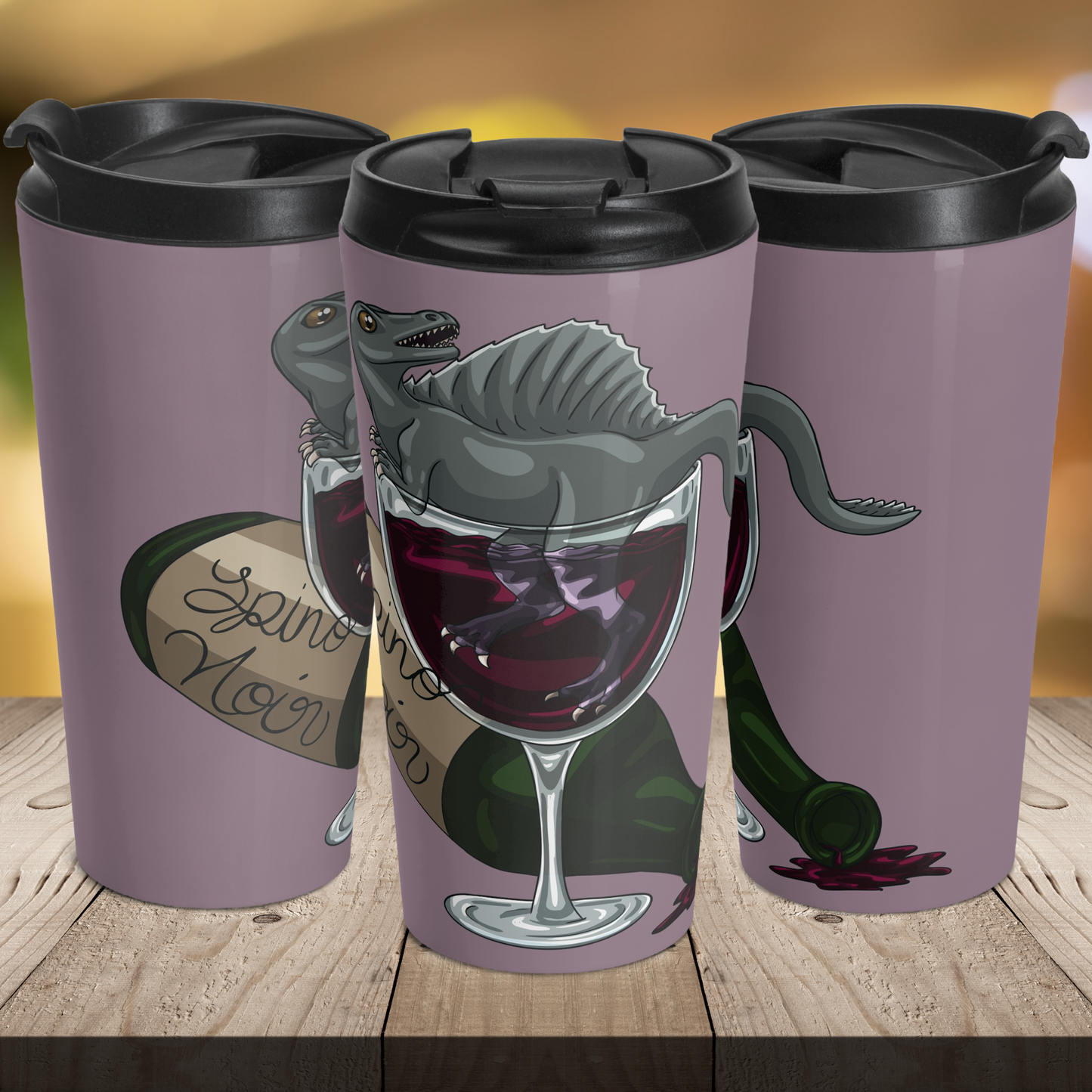 Spino Wino 15oz Insulated Stainless Steel Travel Mug