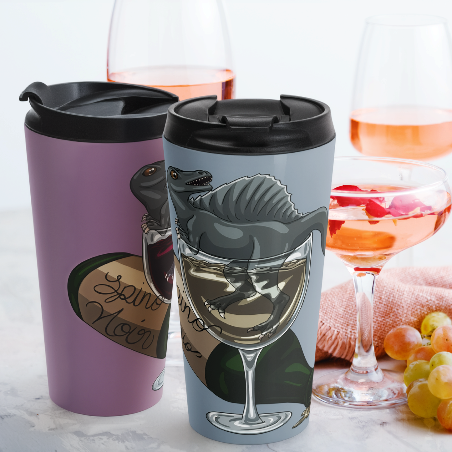 Spino Wino 15oz Insulated Stainless Steel Travel Mug