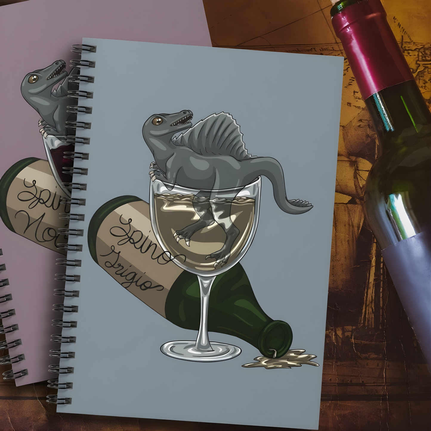 Spino Wino 6x8 Spiral Notebook