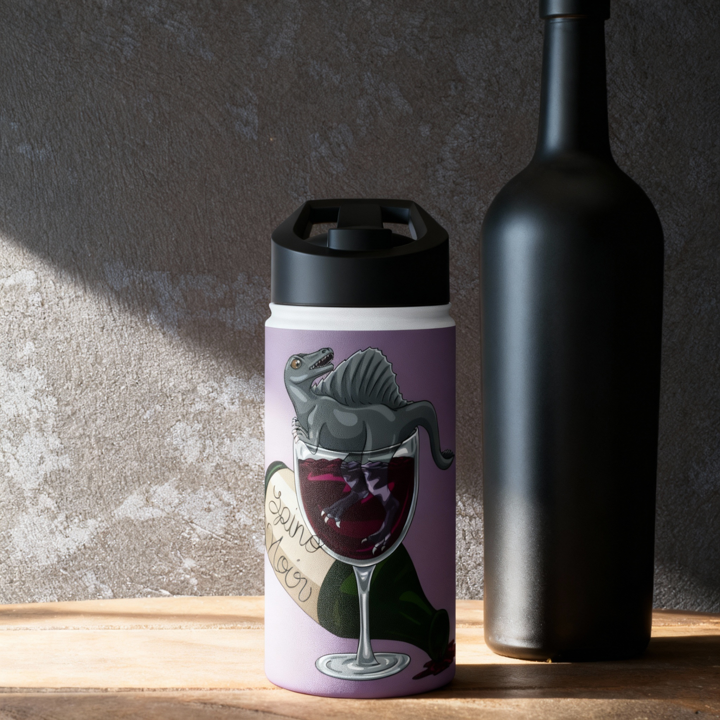 Spino Wino Stainless Steel Sip-Top Water Bottle