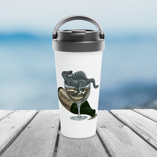 Spino Wino Travel Mug – 15oz Stainless Steel Spinosaurus Design