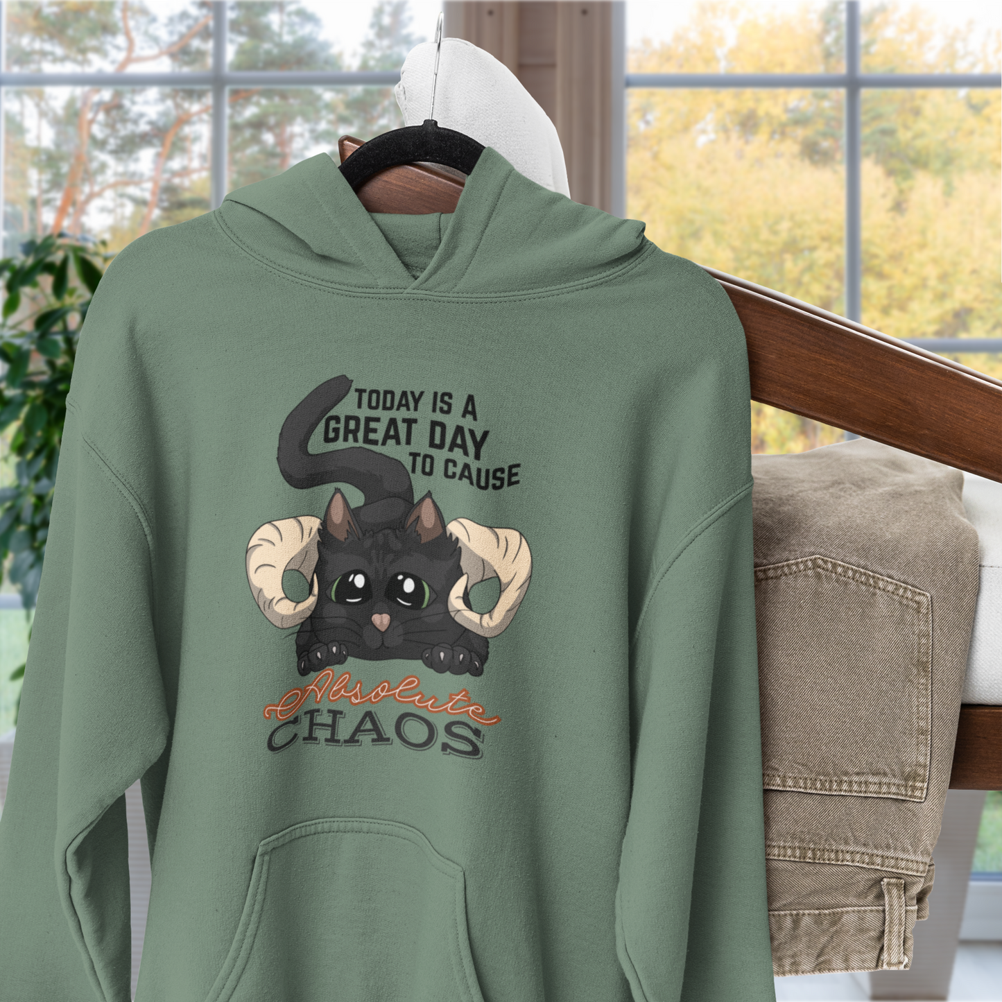 Chaos Cat Pullover Hoodie