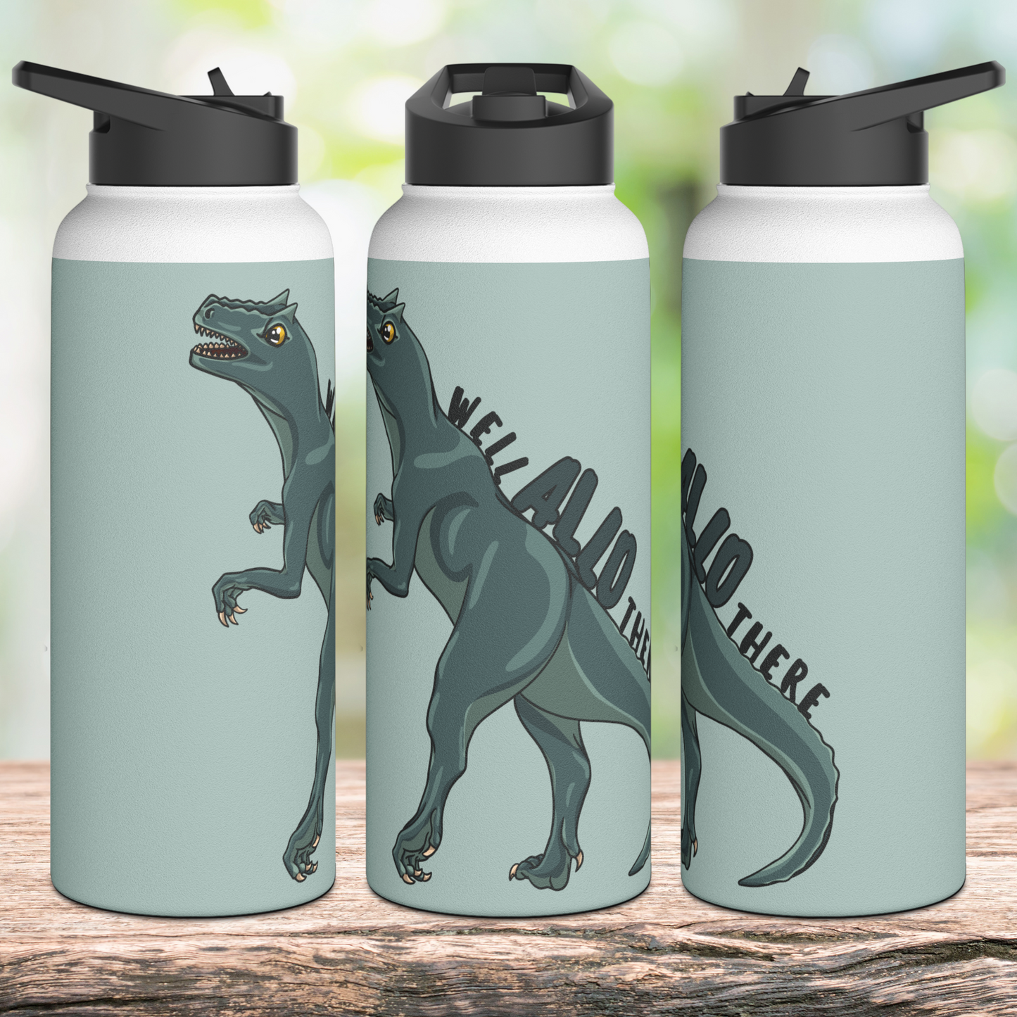 Well Allo There Stainless Steel Sip-Top Water Bottle