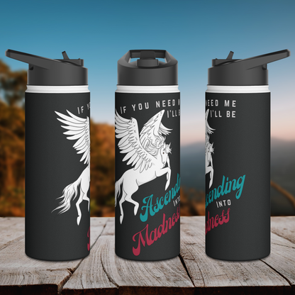 Ascending Into Madness Stainless Steel Sip-Top Water Bottle