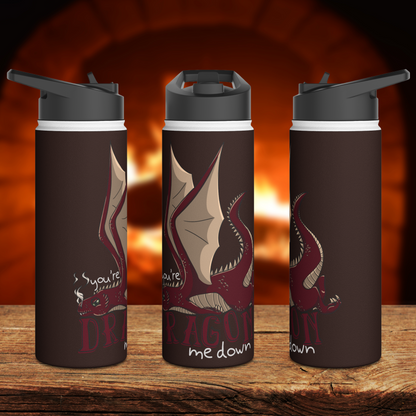 Dragon Me Down Stainless Steel Sip-Top Water Bottle