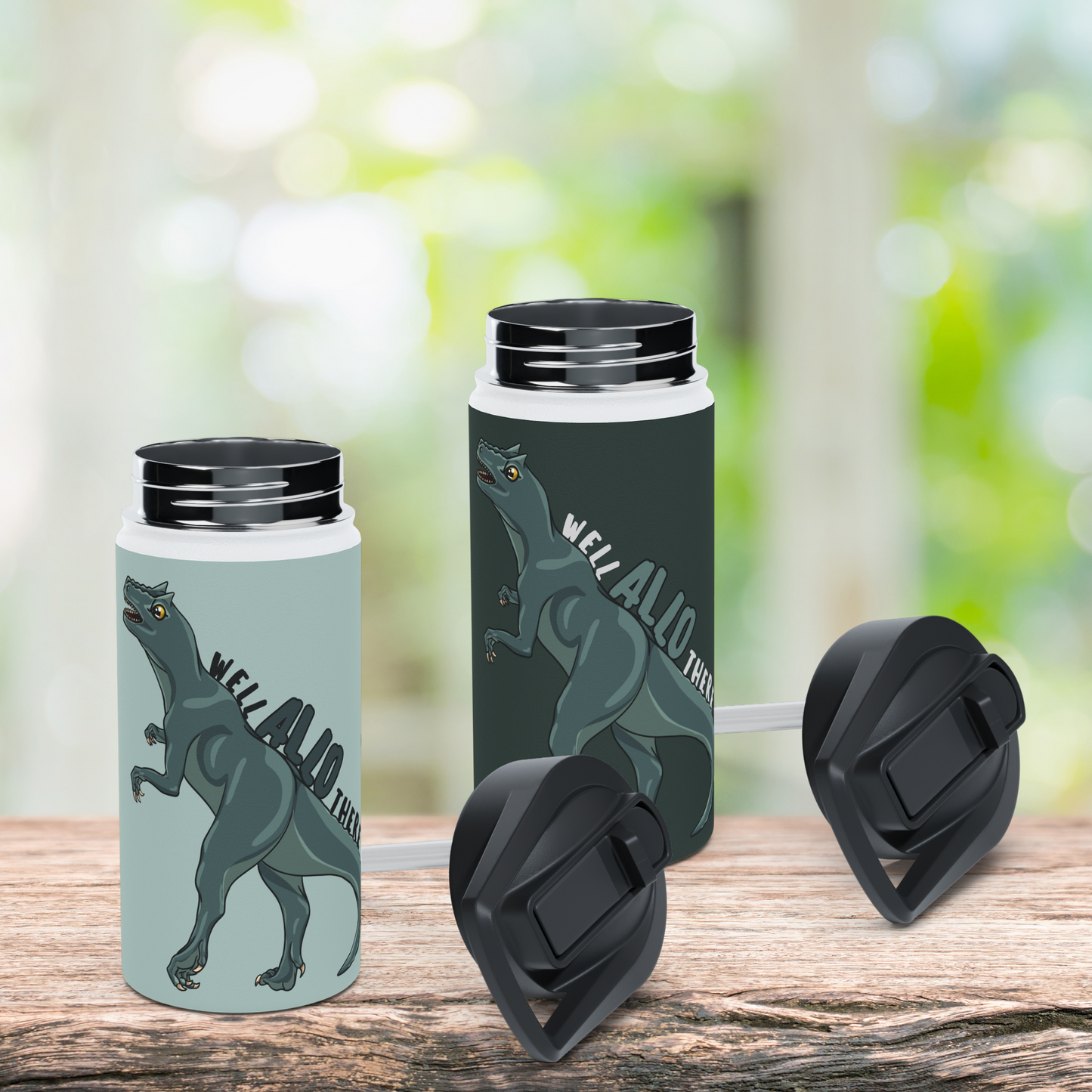 Well Allo There Stainless Steel Sip-Top Water Bottle