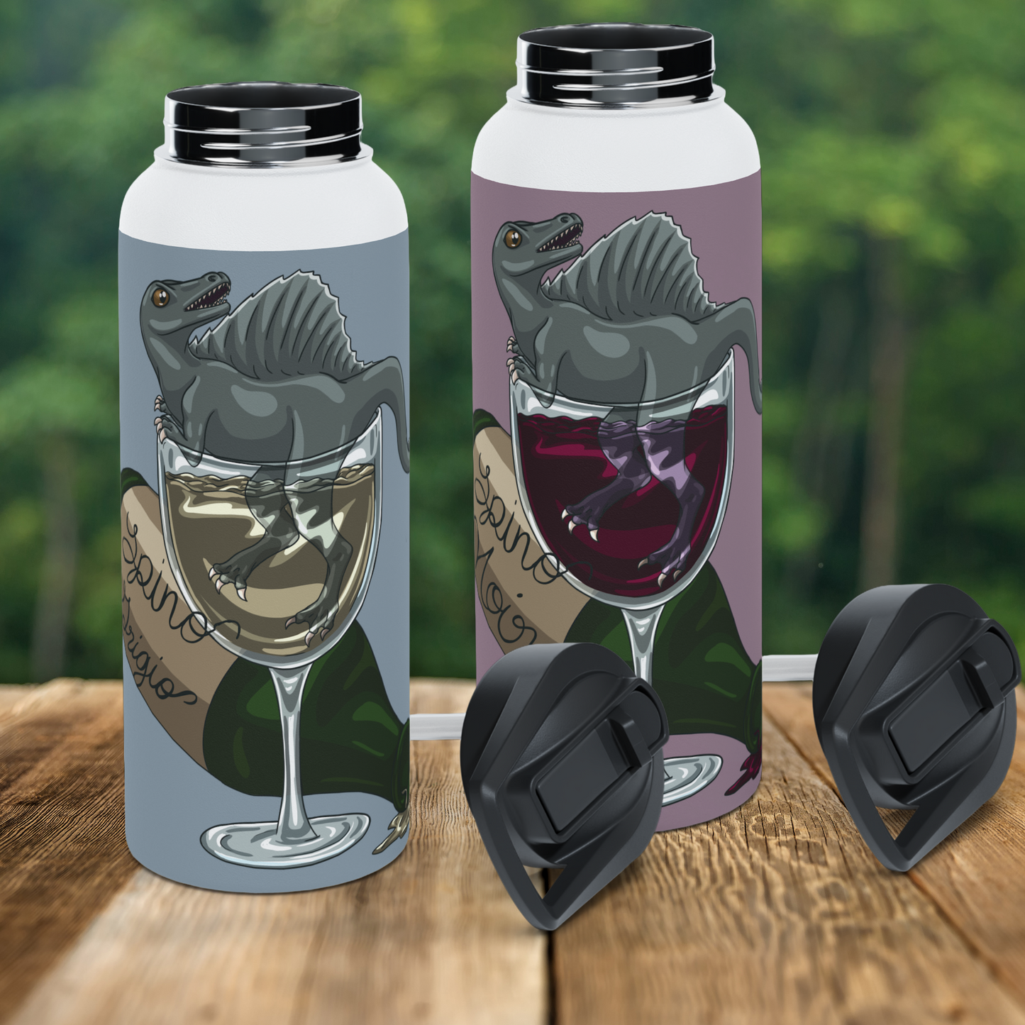 Spino Wino Stainless Steel Sip-Top Water Bottle