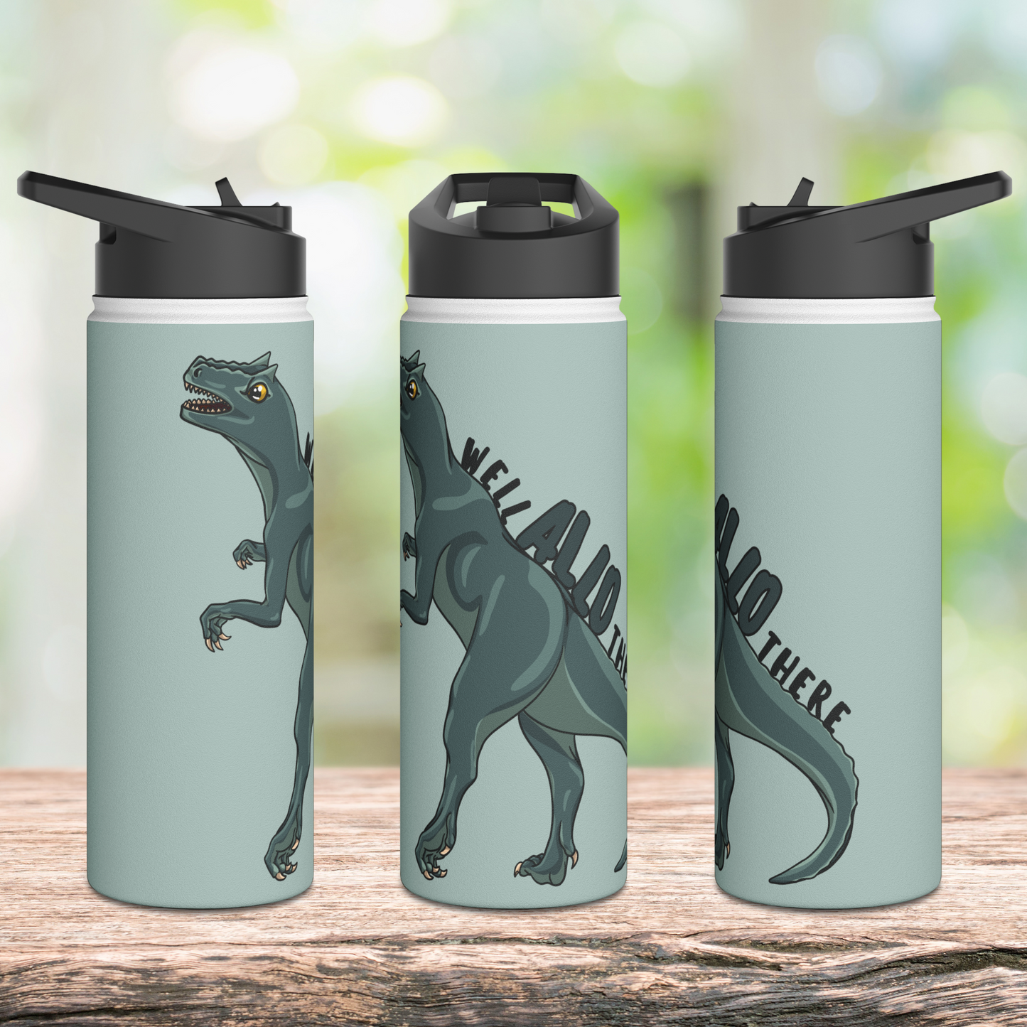 Well Allo There Stainless Steel Sip-Top Water Bottle