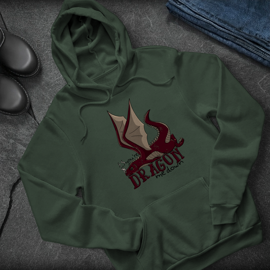 Dragon Me Down Pullover Hoodie – Soft Blend, Dragon Design, Comfortable Fit
