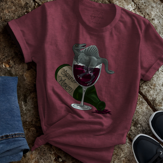 Spino Noir T-Shirt – Soft Cotton Tee, Spinosaurus Design, Unisex Fit