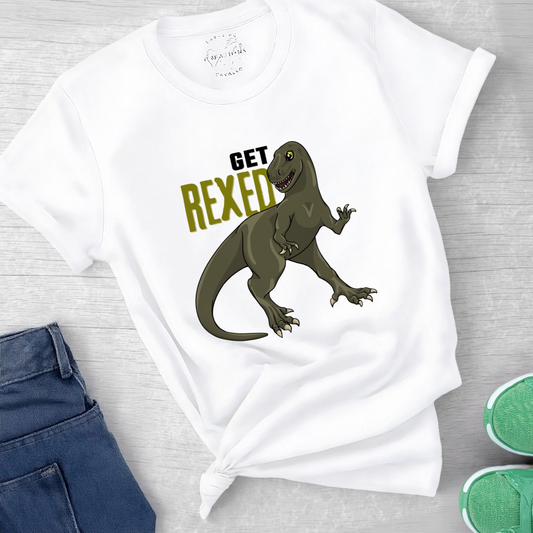 Get Rexed T-Shirt – Soft Cotton Tee, T-Rex Design, Unisex Fit